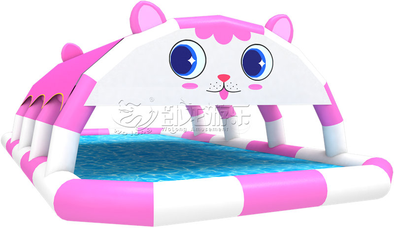 卡通貓遮陽泳池
